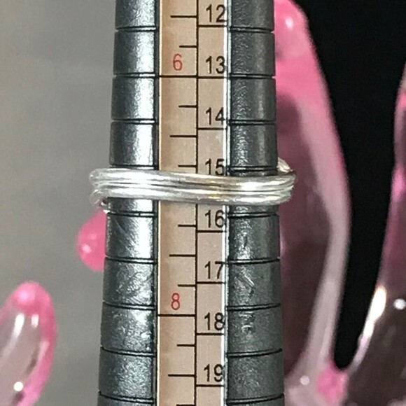 Handmade Green Bead and Wire Fashion Ring Size 7 - Picture 5 of 5